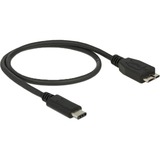 DeLOCK USB-C 3.1 > USB 3.1 micro-USB, Câble Noir, 0,5 mètre, USB 3.1 Gen 2