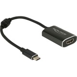 DeLOCK USB-C (mâle) > HDMI (femelle), Adaptateur Gris foncé, 0,2 mètre, 4K 60Hz