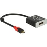 DeLOCK USB-C male > DisplayPort female (DP Alt Mode), Adaptateur Noir, 0,2 mètres, 4K 60Hz