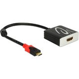 DeLOCK USB-C male > HDMI female (DP Alt Mode), Adaptateur Noir, 0,2 mètres, 4K 30Hz