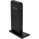 DeLOCK USB Type-C, Station d'accueil Noir