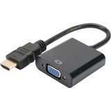 Digitus HDMI A > VGA, Adaptateur Noir, 0,18 mètre