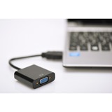 Digitus HDMI A > VGA, Adaptateur Noir, 0,18 mètre
