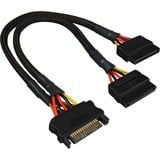 Sharkoon 15Pin SATA > 2x 15Pin SATA, Câble en Y Noir