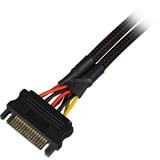 Sharkoon 15Pin SATA > 2x 15Pin SATA, Câble en Y Noir