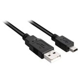 Sharkoon Câble USB 2.0, USB-A mâle > Mini USB mâle Noir, 3,0 Mètre, double blindage