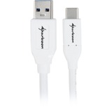 Sharkoon Câble USB 3.2, USB-A > USB-C Blanc, 0,5 mètre