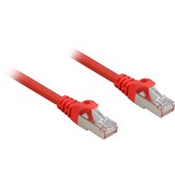 Sharkoon Câble de raccordement SFTP, RJ-45 Cat.6a Rouge, 0,25 mètres, Sans halogène