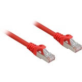 Sharkoon Câble de raccordement SFTP, RJ-45 Cat.6a Rouge, 1 mètre, Sans halogène