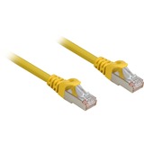 Sharkoon Câble réseau RJ-45 S/FTP Cat.6a Jaune, 5 mètres, sans halogène