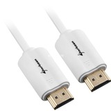 Sharkoon HDMI 2.0, Câble Blanc, 1 mètre, 4K