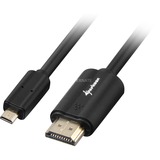 Sharkoon HDMI > micro-HDMI 2.0, Câble Noir, 1,5 mètres, 4K