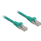 Sharkoon RJ45 Cat.6a S/FTP LSOH, Câble Vert, 0,5 m