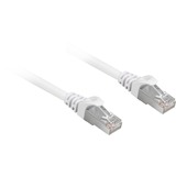 Sharkoon RJ45 Cat.6a S/FTP LSOH, Câble Blanc, 0,5 m