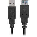 Sharkoon USB 3.0, Câble d'extension Noir, 3 mètres