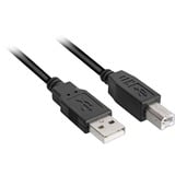 Sharkoon USB-A 2.0 > USB-B, Câble Noir, 1 mètre