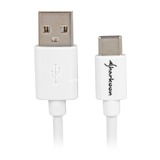 Sharkoon USB-A 2.0 - USB-C, Câble Blanc, 3 mètres