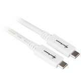 Sharkoon USB-A 3.2 > USB-C, Câble Blanc, 1 mètre