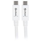 Sharkoon USB-A 3.2 > USB-C, Câble Blanc, 1 mètre