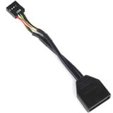 SilverStone G11303050-RT câble USB Noir, Adaptateur Noir, USB 3.0, USB 2.0, Noir