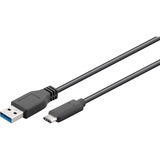 goobay 71221 câble USB 2 m USB 3.2 Gen 1 (3.1 Gen 1) USB A USB C Noir Noir, 2 m, USB A, USB C, USB 3.2 Gen 1 (3.1 Gen 1), Mâle/Mâle, Noir