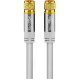 goobay Câble d'antenne SAT Blanc, 3 mètres, 135 dB
