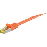 goobay Câble de raccordement RJ-45 S/FTP Cat.7 Orange, 3 mètres, Câble brut