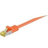 goobay Câble de raccordement RJ-45 U/UTP Cat.6 Orange, 1 mètre, Câble plat