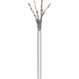 goobay Câble réseau RJ-45 S/FTP Cat.6a Gris, 50 mètres, sans fiche
