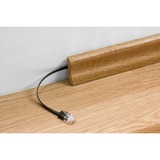 goobay Câble réseau RJ-45 U/UTP Cat.6 Noir, 1,5 mètre, câble plat