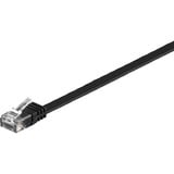 goobay Câble réseau RJ-45 U/UTP Cat.6 Noir, 2 mètres, câble plat