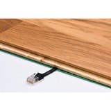 goobay Câble réseau RJ-45 U/UTP Cat.6 Noir, 5 mètres, câble plat