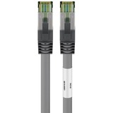 goobay Câble réseau S/FTP Cat.8.1 Gris, 0,25 mètre
