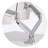 Kensington Double bras articulé SmartFit® One-Touch, Support de moniteur Gris, Boulon traversant, 9 kg, 33 cm (13"), 81,3 cm (32"), 100 x 100 mm, Argent
