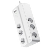 APC PM6-GR protection surtension Blanc 6 sortie(s) CA 230 V 2 m, Multiprise Blanc, 1836 J, 6 sortie(s) CA, Type F, 230 V, 50 Hz, 2300 W