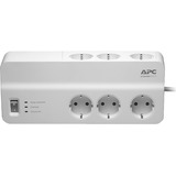 APC PM6-GR protection surtension Blanc 6 sortie(s) CA 230 V 2 m, Multiprise Blanc, 1836 J, 6 sortie(s) CA, Type F, 230 V, 50 Hz, 2300 W