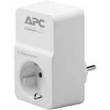 APC SurgeArrest Blanc 1 sortie(s) CA 230 V, Protection contre les surtensions Blanc, 918 J, 1 sortie(s) CA, Type F, 230 V, 50 Hz, 13000 A