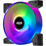 AZZA 4 X HURRICANE II DIGITAL RGB FAN 120mm + Digital RF Remote, Ventilateur de boîtier Noir