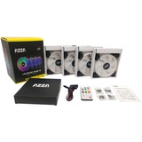 AZZA 4 X HURRICANE II DIGITAL RGB FAN 120mm + Digital RF Remote, Ventilateur de boîtier Noir