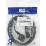 Bachmann 353.185 3m Prise d'alimentation type F Coupleur C13 Noir câble électrique Noir, 3 m, Mâle/Femelle, Prise d'alimentation type F, Coupleur C13, 250, Noir