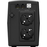 BlueWalker VI 1000 STL Interactivité de ligne 1 kVA 600 W 2 sortie(s) CA, UPS Noir, Interactivité de ligne, 1 kVA, 600 W, Sinus, 162 V, 290 V