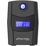 BlueWalker VI 600 STL Interactivité de ligne 0,6 kVA 360 W 2 sortie(s) CA, UPS Noir, Interactivité de ligne, 0,6 kVA, 360 W, Sinus, 162 V, 290 V