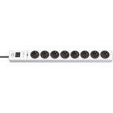 Brennenstuhl 1150610328 multiprise 2 m 8 sortie(s) CA Blanc Blanc, 2 m, 8 sortie(s) CA, Blanc, Polycarbonate, 19,5 A
