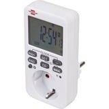 Brennenstuhl 1506320 minuteur électrique Blanc Programmateur hebdomadaire Blanc, Programmateur hebdomadaire, Blanc, Numérique, LCD, Boutons, 24h