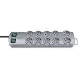 Brennenstuhl BN-PROFF120 Multiprises Argent, 2 m, 10 sortie(s) CA, Plastique, Argent, 230 V, 50 - 60 Hz