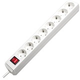 Brennenstuhl Eco-Line + Switch & 1,5 mm² Ø Cable Blanc 8 sortie(s) CA 3 m, Multiprise Blanc, 5 mm² Ø Cable, 8 sortie(s) CA, Blanc, 3 m