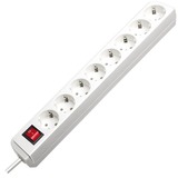 Brennenstuhl Eco-Line + Switch & 1,5 mm² Ø Cable Blanc 8 sortie(s) CA 3 m multiprise à 8 prises Blanc, 8x prises, 5 mm² Ø Cable, 8 sortie(s) CA, Blanc, 3 m