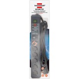 Brennenstuhl Secure-Tec Surge Protection 15.000 A Noir 6 sortie(s) CA 3 m, Multiprise Anthracite, 6 sortie(s) CA, 3500 W, Noir, 3 m