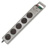 Brennenstuhl Super-Solid Line Argent 5 sortie(s) CA 2,5 m multiprise à 5 prises Argent, 5x prises, 5 sortie(s) CA, Argent, 2,5 m