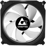 Chieftec CF-1225RGB système de refroidissement d’ordinateur Boitier PC Ventilateur 12 cm Noir, Ventilateur de boîtier Noir/Blanc, Ventilateur, 12 cm, 1200 tr/min, 16 dB, 53 cfm, Noir